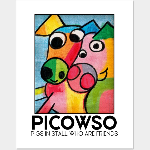 Pigs In Stall Who Are Friends Wall Art by ArtsofAll